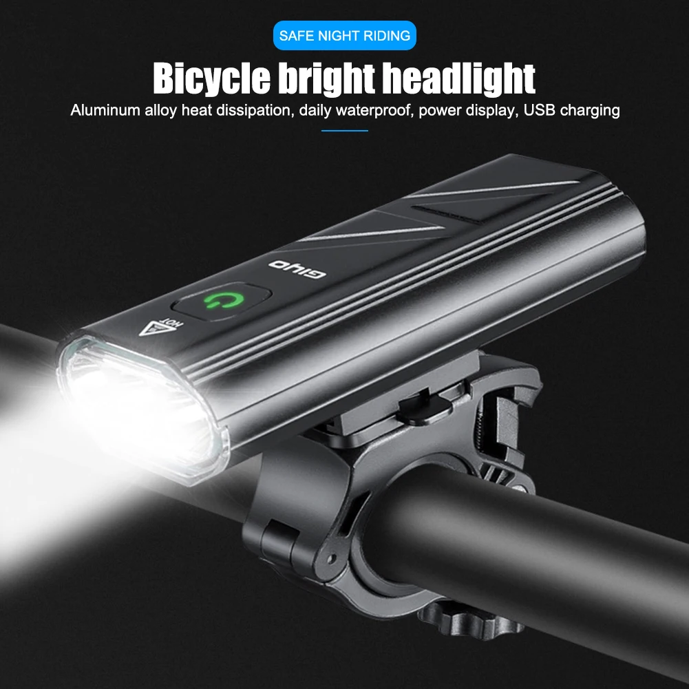 

Bike LED Headlight USB Rechargeable Waterproof Flashlight Bicycle Front Lights Lamp Night Ridding Safety Cycling Accessories