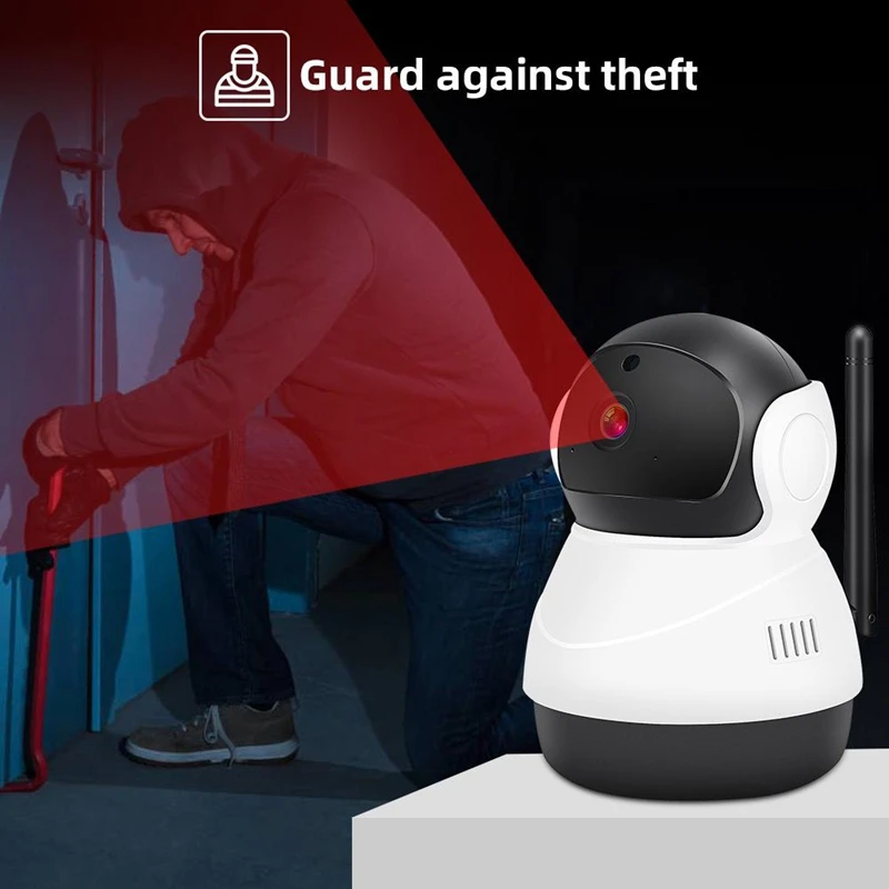 

EU-Plug Smart Wireless Camera Wifi Remote Monitor Mobile Home Wireless Network HD 360 Surveillance Camera