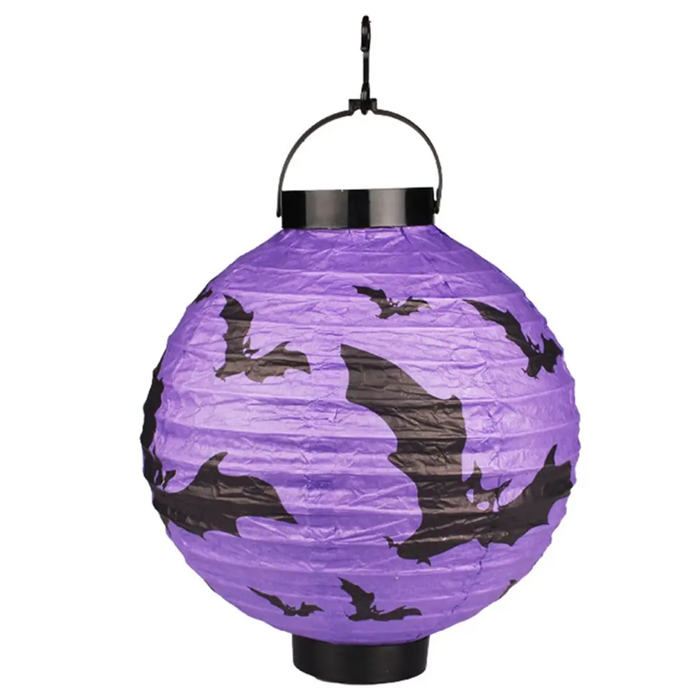Halloween Lantern Pumpkin Paper Hanging Glowing Lanterns Ghost Festival Bar Party Decorations | Дом и сад