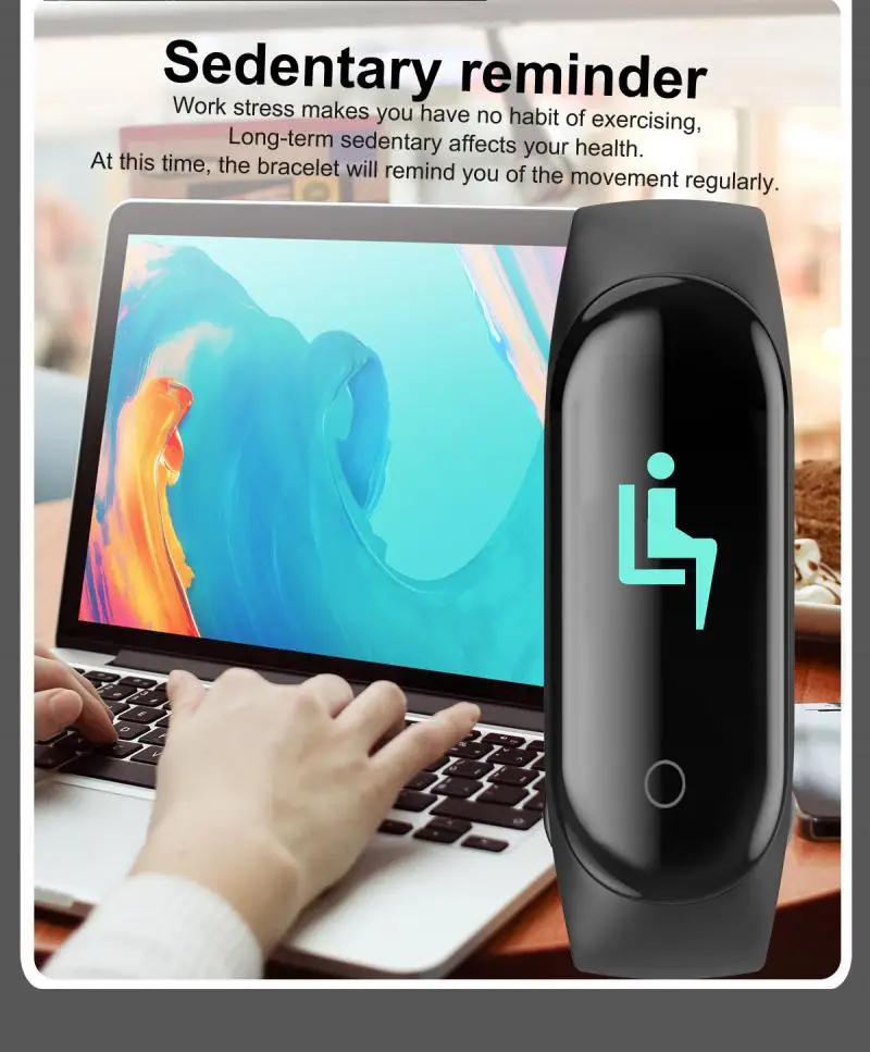 M4 умная электроника обновления Смарт-часы сердечного ритма крови Давление