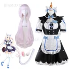 Женское платье горничной лолиты, парики ванили нейкопара для косплея, термостойкие синтетические волосы, женский парик для ролевых игр Вечерние
