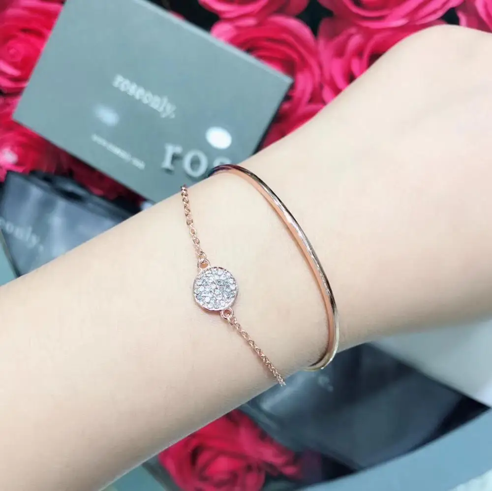

New 925 sterling silver bracelet fashion romantic two-in-one female bracelet jewelry fashion wild jewelry