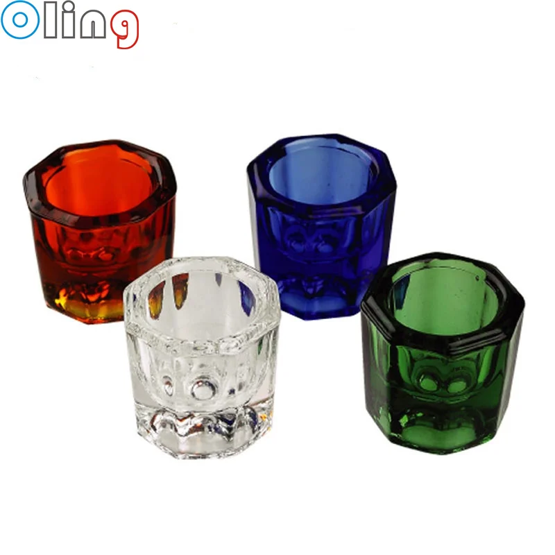 

12PCS Dental Glass Dappen Dishes Household Octagonal Cups Reconcile Cup Mixing Bowls Dental Materials Cups Free Shipping SL534