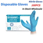 100 ПК нитриловые новые одноразовые перчатки водостойкая пудра латексные перчатки для домашнего использования Кухня лабораторные перчатки для уборки #6
