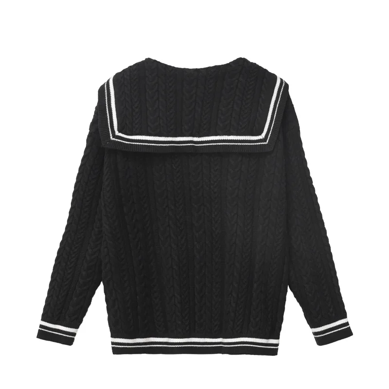 

Fall Winter Crew Collar Women Knitted Sweater Harajuku Kawaii Japan Style Warm Cozy Pullover Female Knitted Preppy Style Jumper