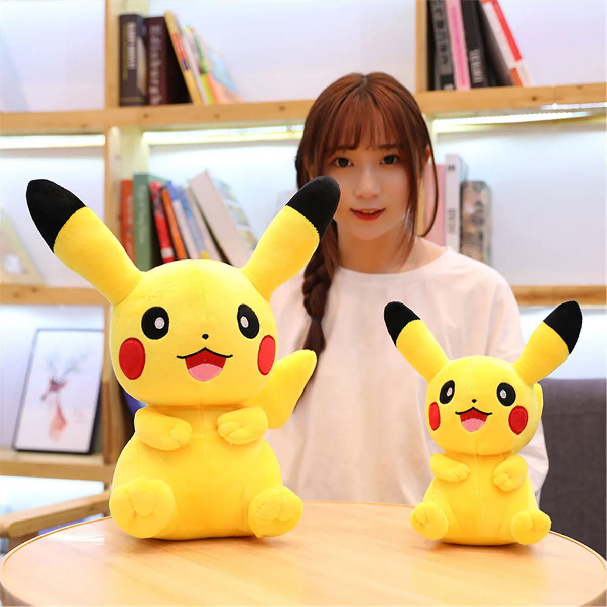 28-65 см Kawaii Pikachu плюшевые игрушки милые мягкие игрушки мультфильм Пикачу чучело животных плюшевые куклы подушка для сна детские игрушки Детский подарок