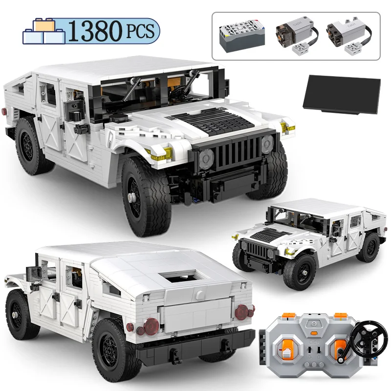 

2021 1380Pcs1:12 City RC Внедорожник, технический автомобиль, строительные блоки MOC, скоростной внедорожник, транспортное средство, кирпичная кладка д...