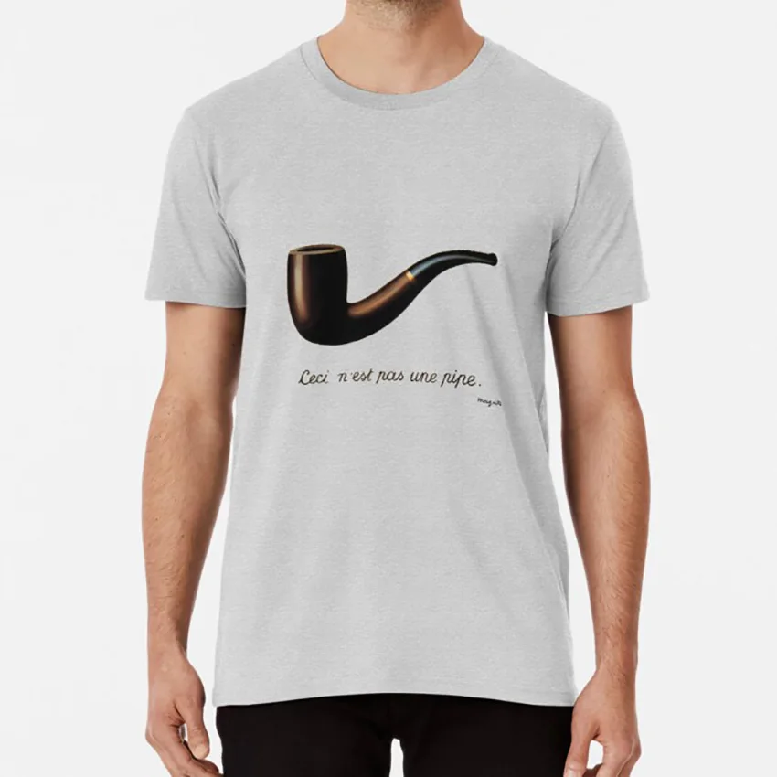 Ceci n'est pas une pipe футболка rene magritte surreal ceci nest the treachery of images|Мужские футболки| |