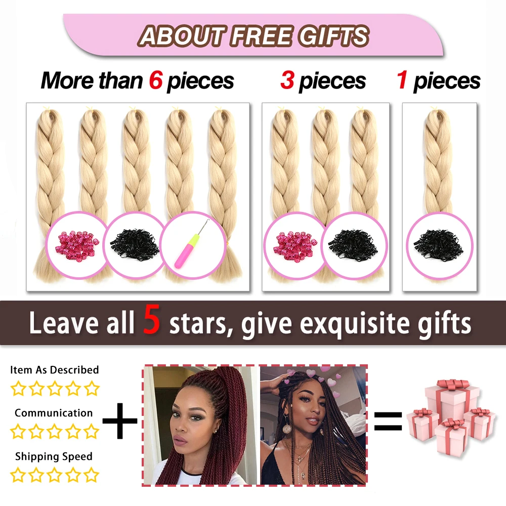 CLong Jumbo Braids Kanekalon 24 Inch Color Braiding Synthetic Hair Extensions Braid for 100 Colors Heat Resistant Fiber |