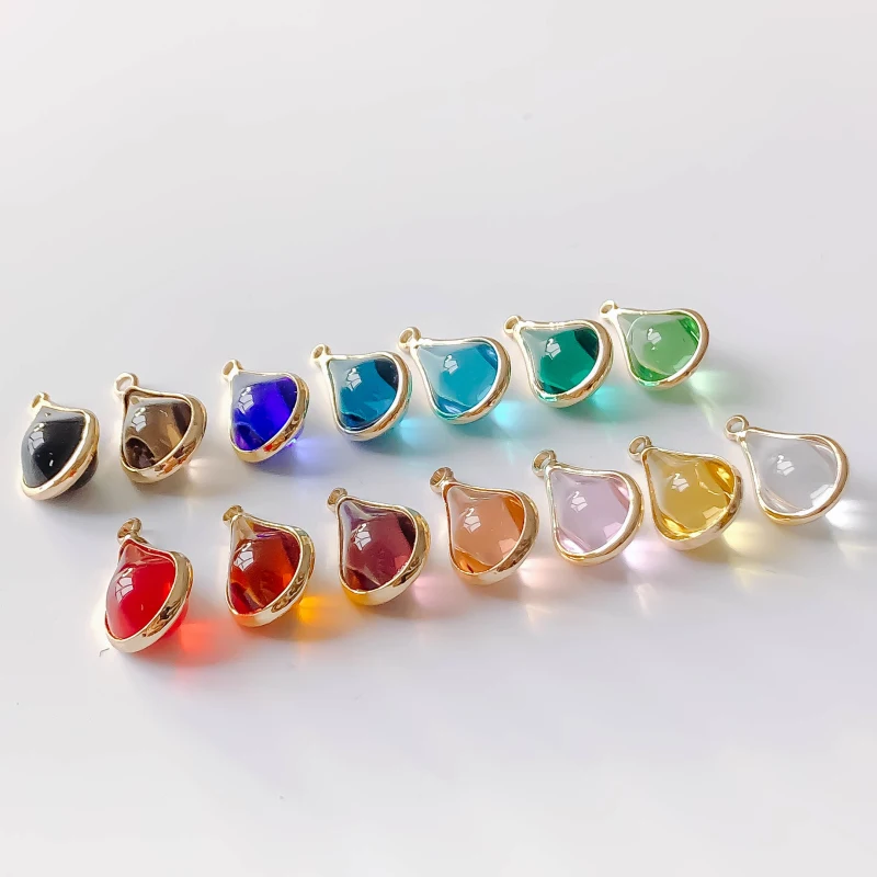 Серьги-капельки в виде Стразы с позолотой простые цветные аксессуары для сережек