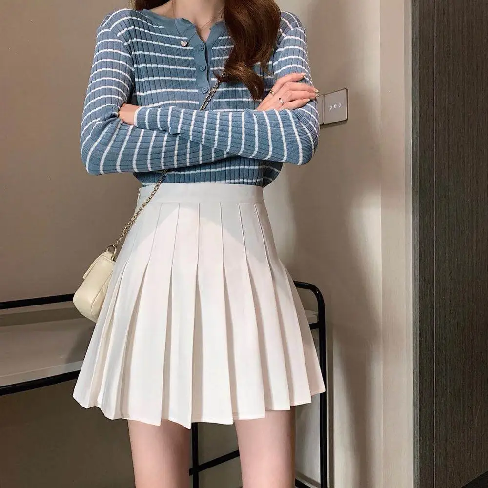 

Girls Dance Mini Skirt XS-3XL Plaid Summer Women Skirt 2020 High Waist Stitching Student Pleated Skirts Women Cute Sweet
