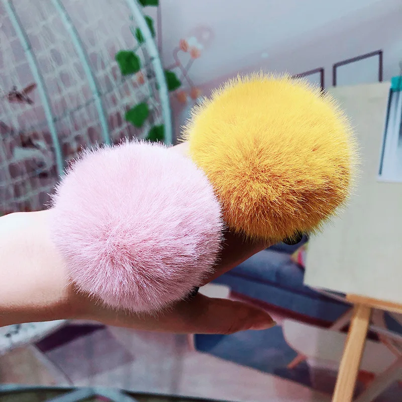 Новинка милые плюшевые эластичные колечки из искусственного кроличьего меха для