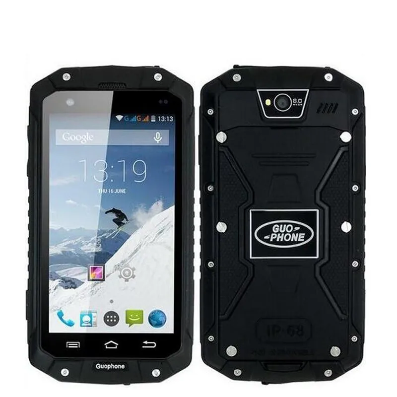 GuoPhone V9 V19 телефон Rover V9 с IP68 MTK6580 2 Гб ОЗУ 16 Гб ПЗУ Android 5,1 3g gps 4,5 дюймов экран водонепроницаемый смартфон - Цвет: Черный
