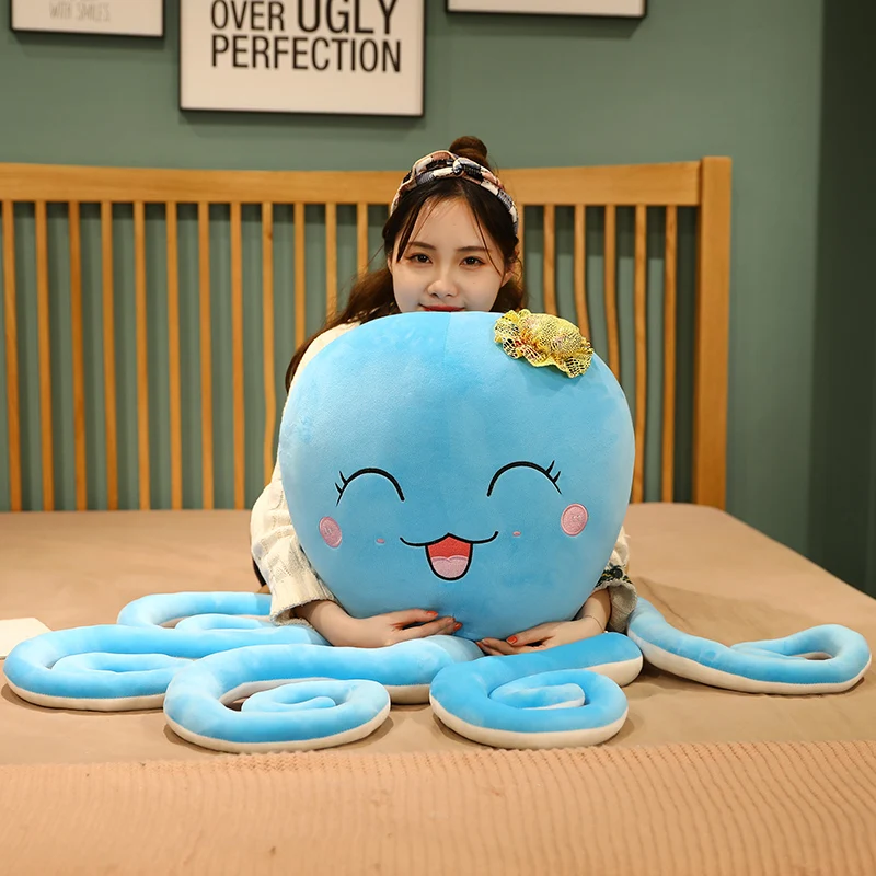 

New 80/100cm Lovely Octopus Plush Toys Cartoon Squid Pillow Toys Stuffed Soft Animal Sleep Cushion for Baby Kids Birthday Gifts