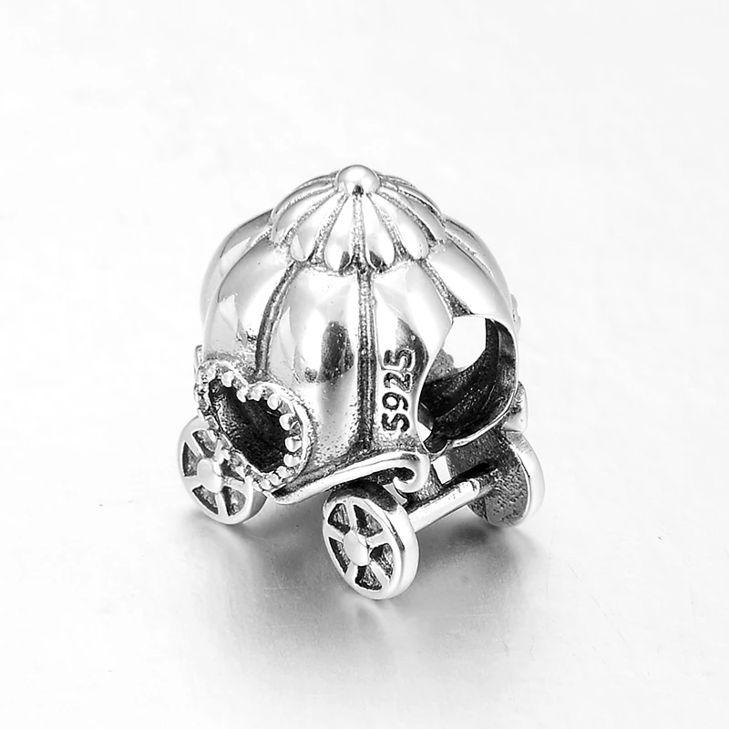 Heart charms pumpkin car beads 925 Sterling Silver for womens accessories Fit Original European Charm Bracelet Jewelry | Украшения и