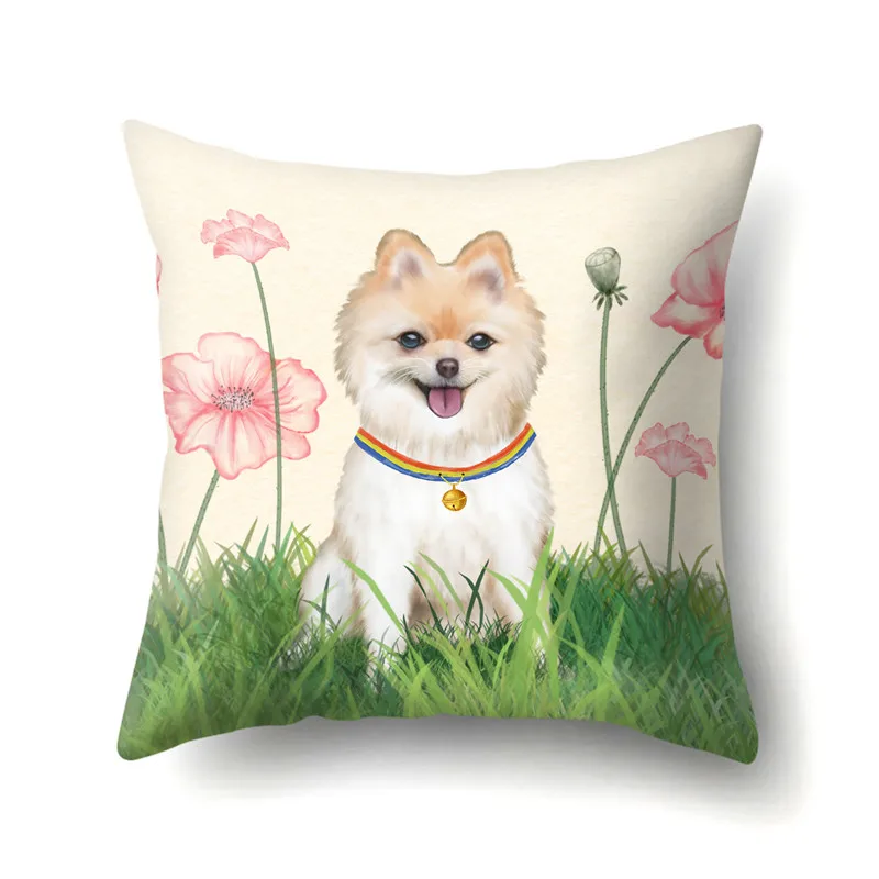 

Cute Pet Cat Dog Decorative Animal Cushion Cover Sofa Vintage Home Couch Pillows Case Living Room Decoration