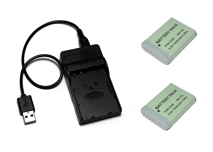 NB-13L NB13L 13L аккумулятор + USB зарядное устройство для Canon PowerShot G5 X G5X G7 G7X Mark II G9 G9X SX620