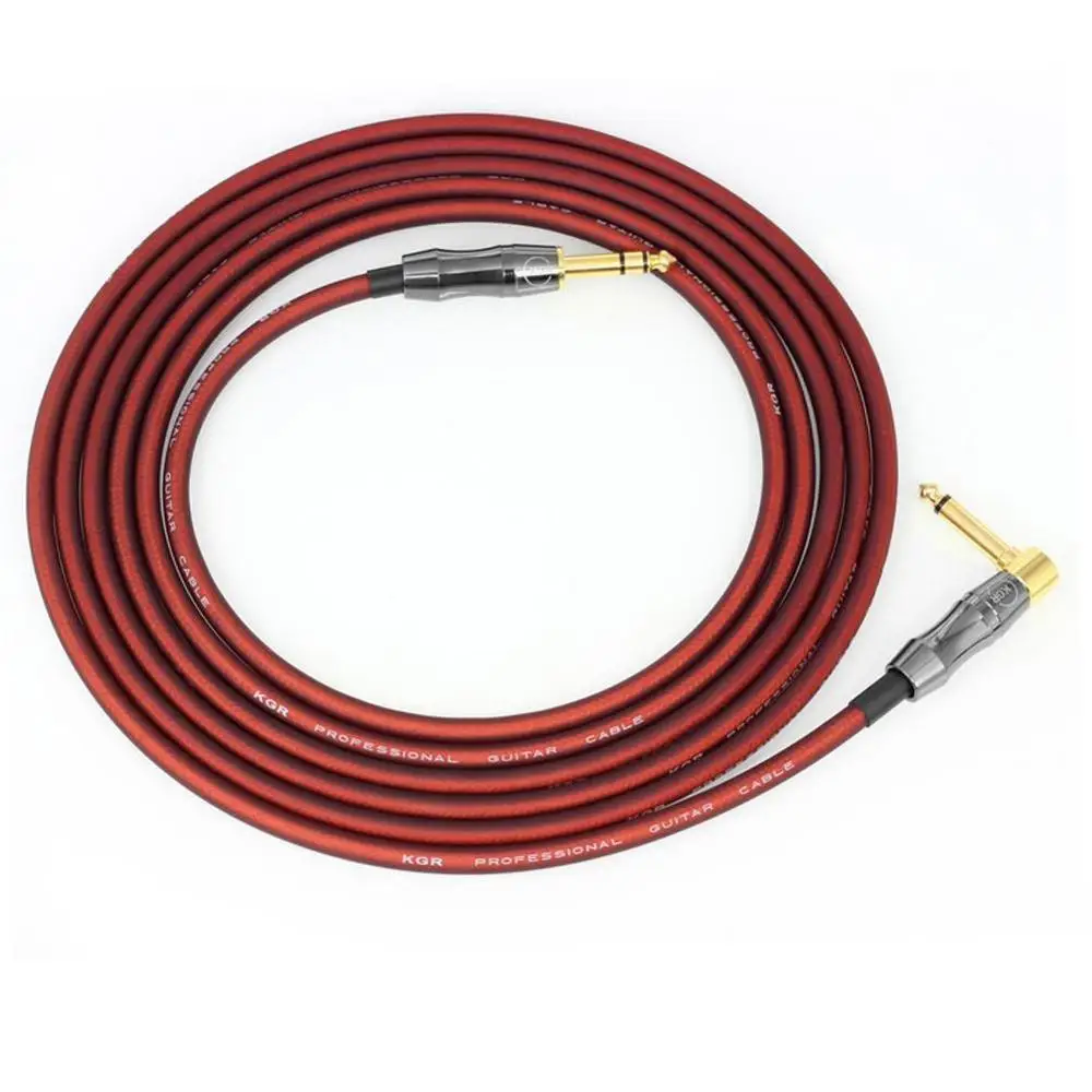 Кабель для электрогитары KGR 20AWG разъем бас-аудиокабеля прямой под прямым углом
