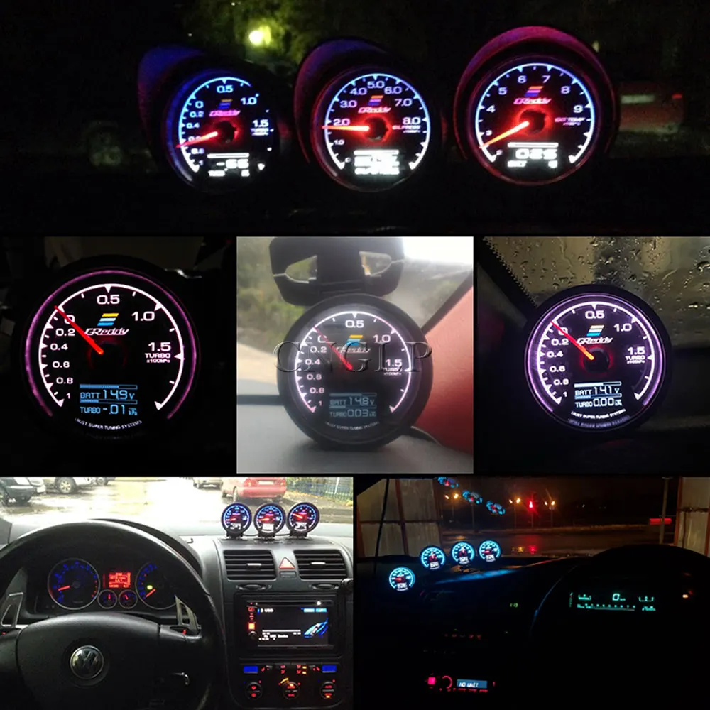 GReddi датчик температуры воды 7 цветов светильник-дисплей с измерителем напряжения