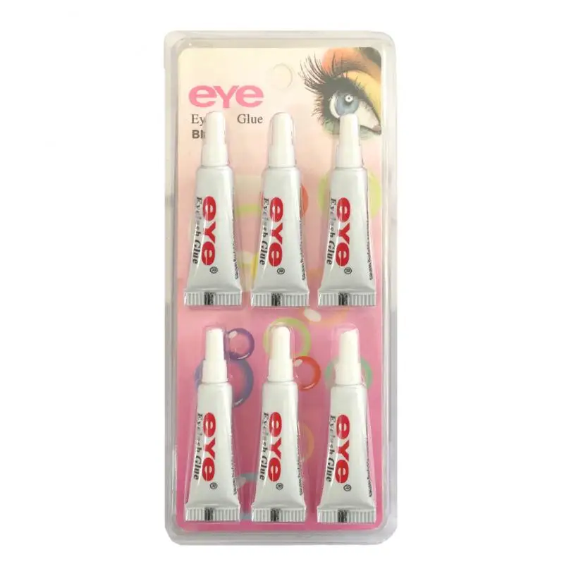

6pcs Professional False Eyelash Glue Portable Black White Glue Waterproof Quick-drying Eyelash Glue Eye Makeup Beauty ToolsTSLM1