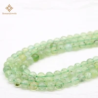 top green prehnites round 100 natural stone loose spacer beads for jewelry making diy bracelet necklace 681012 mm 15