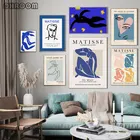 Абстрактная Картина на холсте Blue Matisse, настенное искусство, украшение для кровати, постеры и принты для украшения гостиной