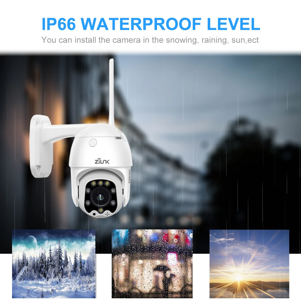 ZILNK Wi-Fi ip-камера 1080P PTZ наружная скоростная купольная Беспроводная Проводная камера безопасности CCTV 2MP HD IR 30M аудио ONVIF CamHi