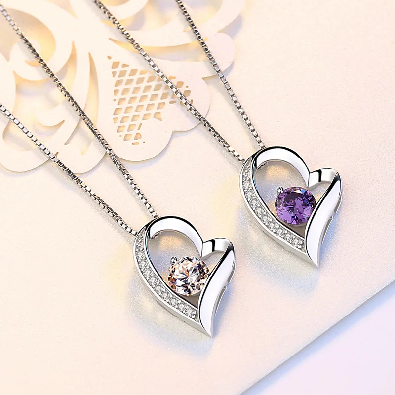 

JLC S925 Pure Silver Heart-Shaped Necklace For Girlfriend