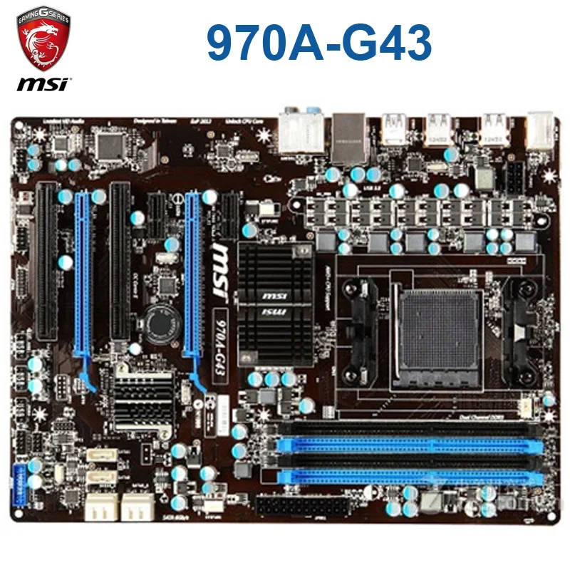 Разъем AM3/AM3 + AMD 970 MSI 970A G43 системная плата FX/Phenom II/Sempron DDR3 32 Гб PCI E 2 0 десктопная