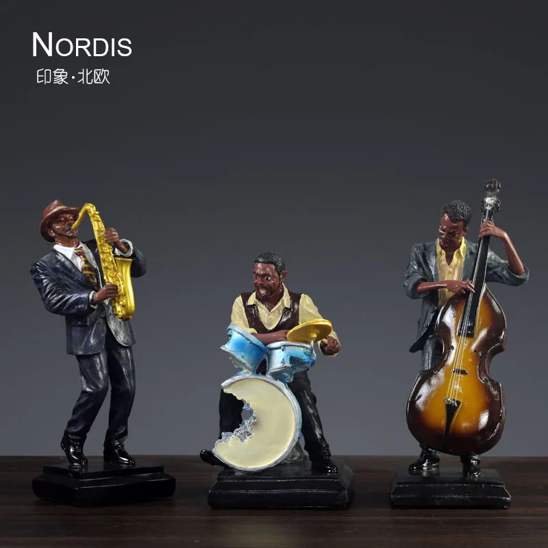 

OLD decoration factory outlets American European style Music characters Resin sculpture Desktop decoration Statue