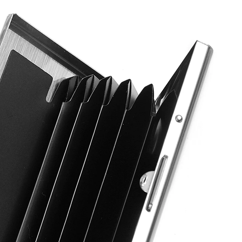 fashion aluminum antimagnetic card holder women men metal credit card business card holders organizer purse wallet free global shipping
