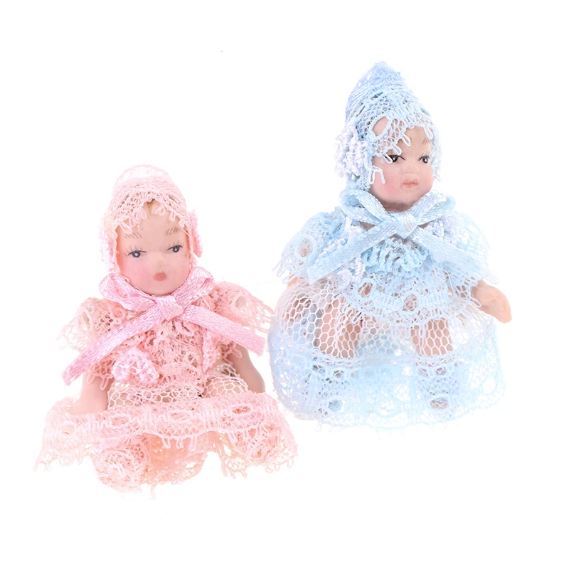 1PC 1:12 Dollhouse Miniature Cute Baby Doll People Model Body Joints Moveable For Decoaration | Игрушки и хобби