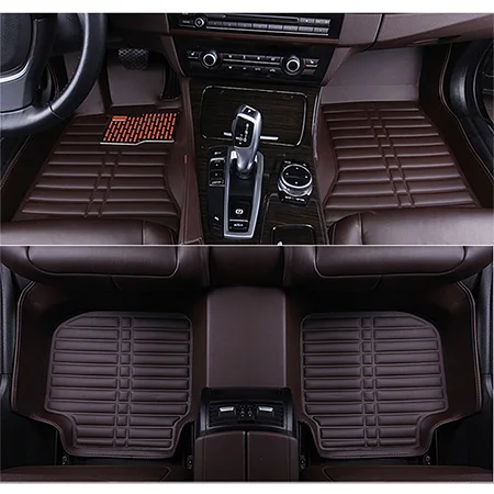 Новые Индивидуальные автомобильные коврики для Honda все модели CRV XRV Odyssey Jazz City crosstour городская видеокамера сrider vezel fit Accord автомобильные коврики - Название цвета: Brown