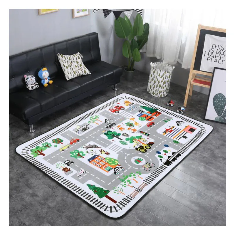 Мультяшный детский коврик для ползания украшение гостиной спальни йоги пикника