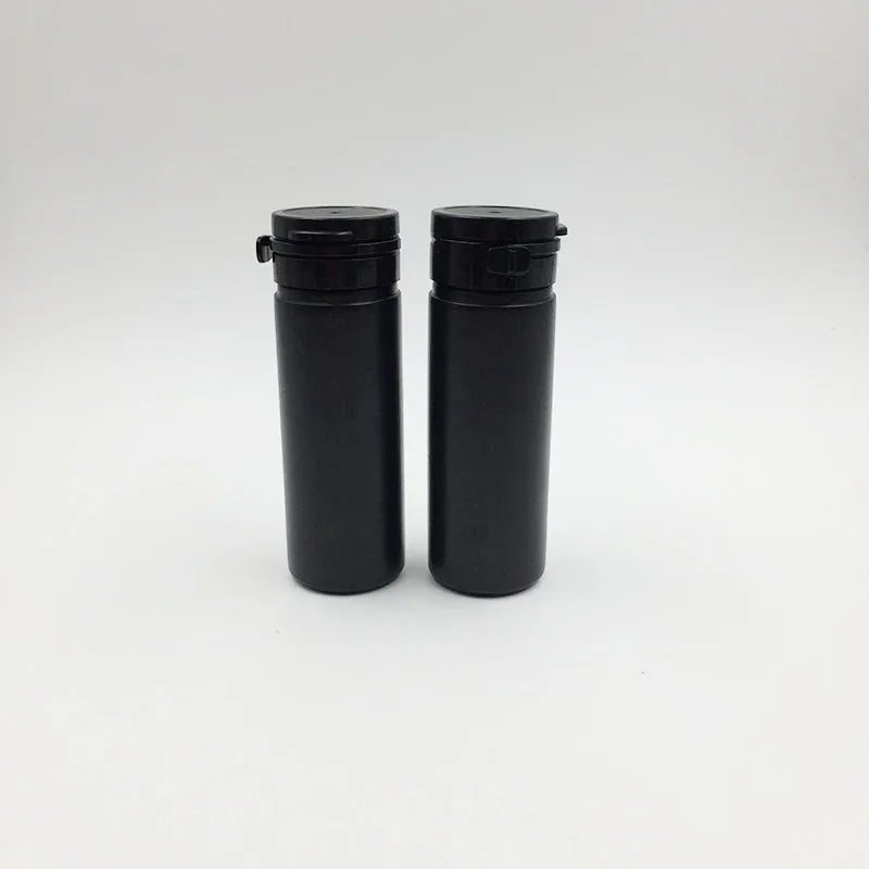 

FreeShip 30PCS 60ml 60g 60cc Black HDPE Empty Pharmaceutical Plastic Pill Bottles Xylitol Medicine Containers with pull ring cap