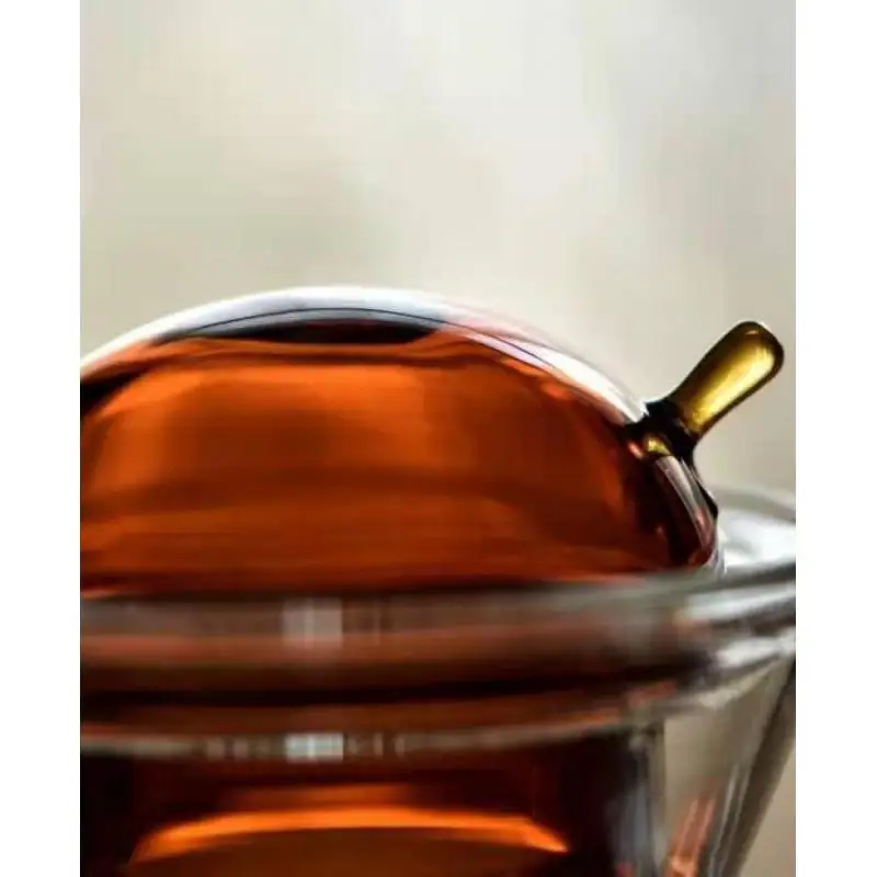 

Nordic Tea Teapot Creative Ins High Borosilicate Glass Retro Set Amber Coffee Pot 480ml Glass Cup 150ml