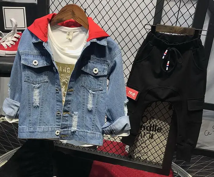 3pcs set Комплект из 3 предметов, комплекты одежды для маленьких мальчиков, повседневная одежда с героями мультфильмов, костюм ковбоя для мальчиков: толстовка+ футболка+ штаны, спортивный костюм для малышей 2-6 лет - Цвет: 3pcs set