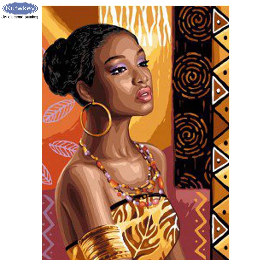 Алмазная живопись 5 d Африканская женщина алмазная ручной работы 3 вышивка