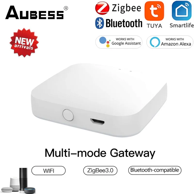 

Умный шлюз Tuya ZigBee3.0, многорежимный хаб 3 в 1 с Wi-Fi, Bluetooth, сетчатый хаб, работает с приложением SmartLife, голосовое управление через Alexa Google