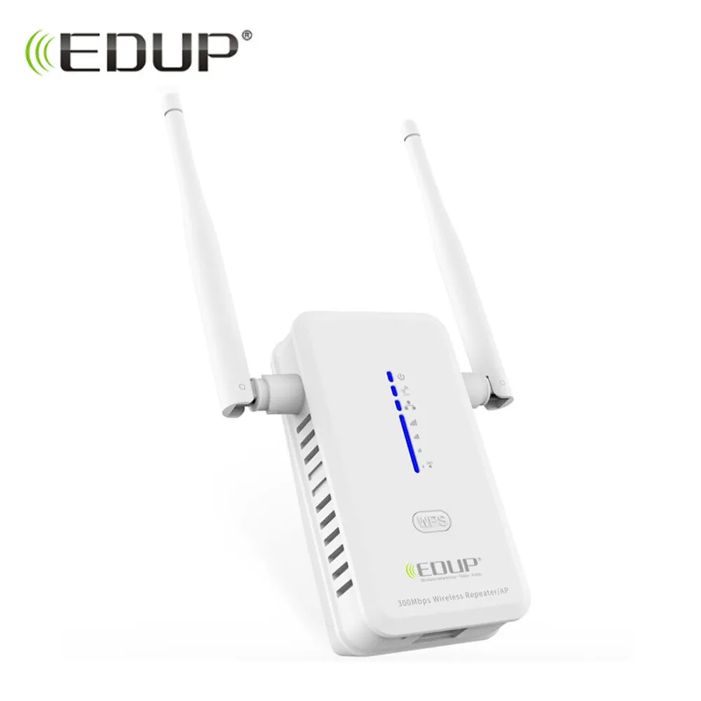 EDUP беспроводной WiFi ретранслятор 300 Мбит/с 802.11N/B/G Wifi расширитель диапазона 2 * 2dbi