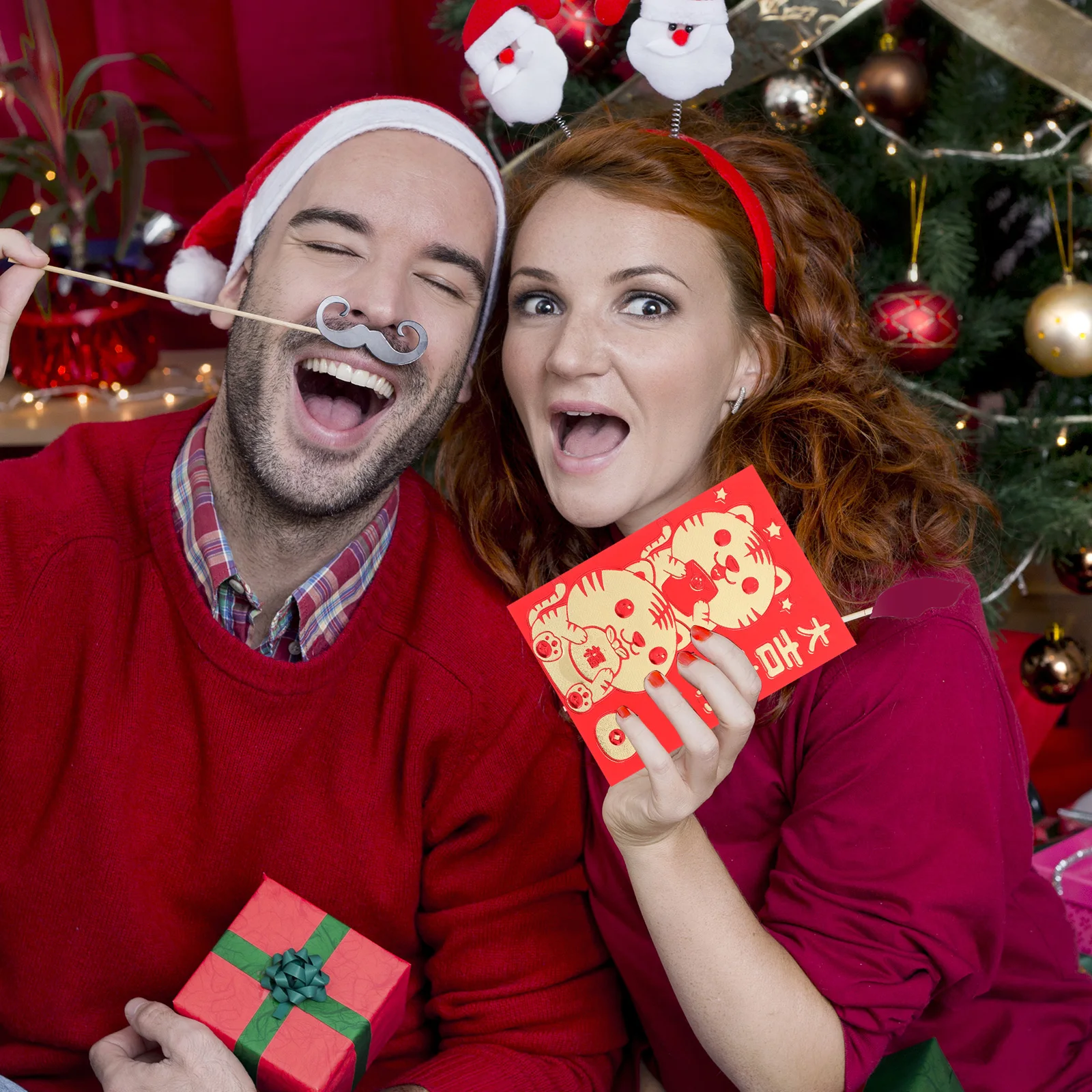 60 шт. китайский красный конверт тигры узоры пакет стандартный Зодиак Hongbao для