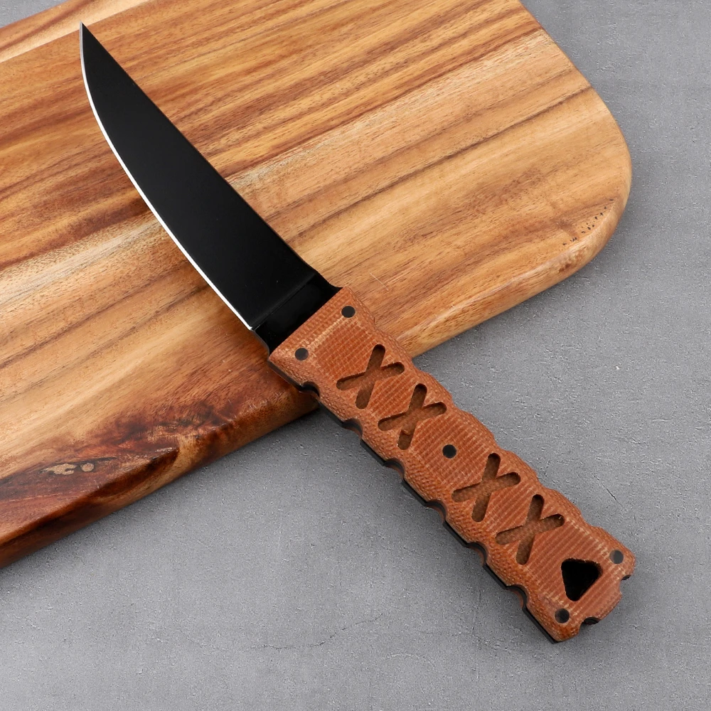 Карманный нож Karambit для выживания на природе с льняной ручкой прямой