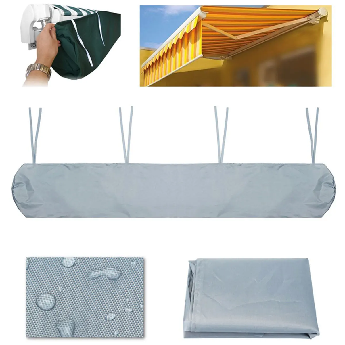 

Садовая мебель, наружный навес для патио, тент, водонепроницаемая крышка, 7 размеров, солнцезащитный козырек, телескопическая потайная Водо...