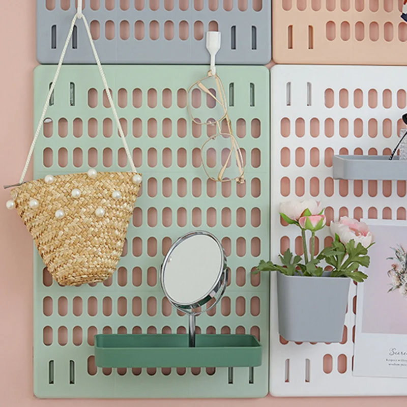 Pegboard Wall Shelves Mounted Organizer for Decoration No Drilling Easy Assembly YU-Home | Дом и сад