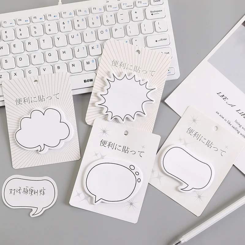 Simple Japanese dialog box series of sticky notes student creative hand account message stickers memo wall | Канцтовары для офиса