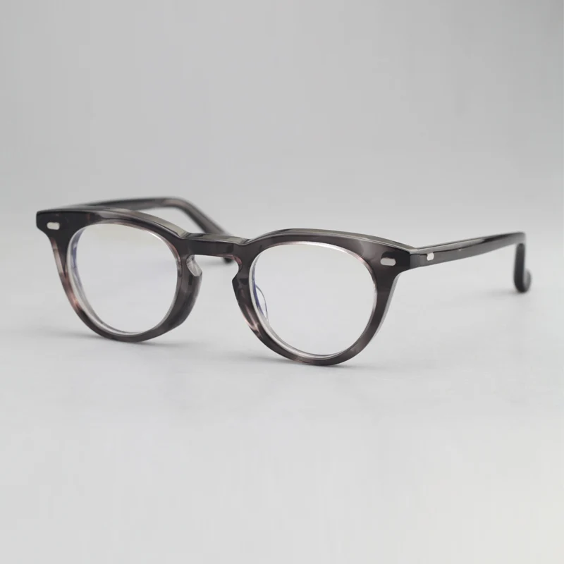 

Vazrobe Small Oval Eyeglasses Frames Male Black Tortoise Glasses Men Nerd Eyewear Spectacles for Prescripiton Acetate Brand