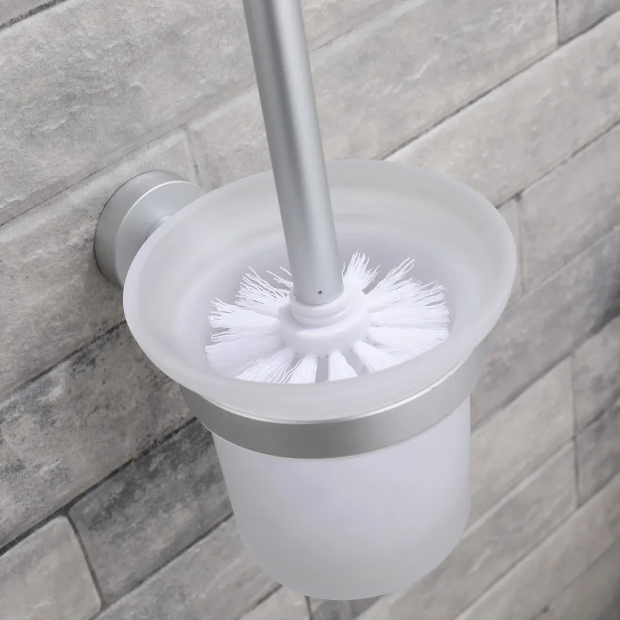 Держатель для щетки унитаза креативный Космический алюминиевый матовый Скраб