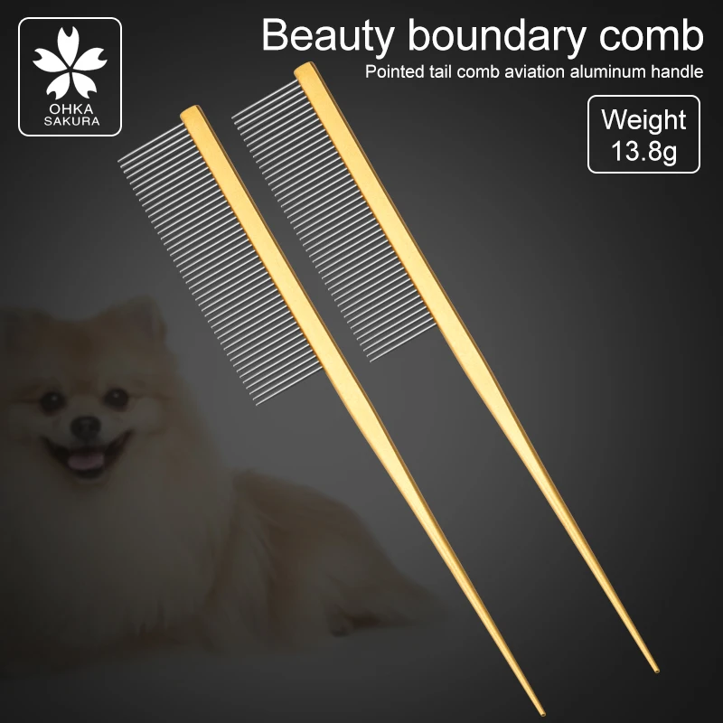 Граница для домашних животных алюминиевая расческа в форме Тедди кошки собаки