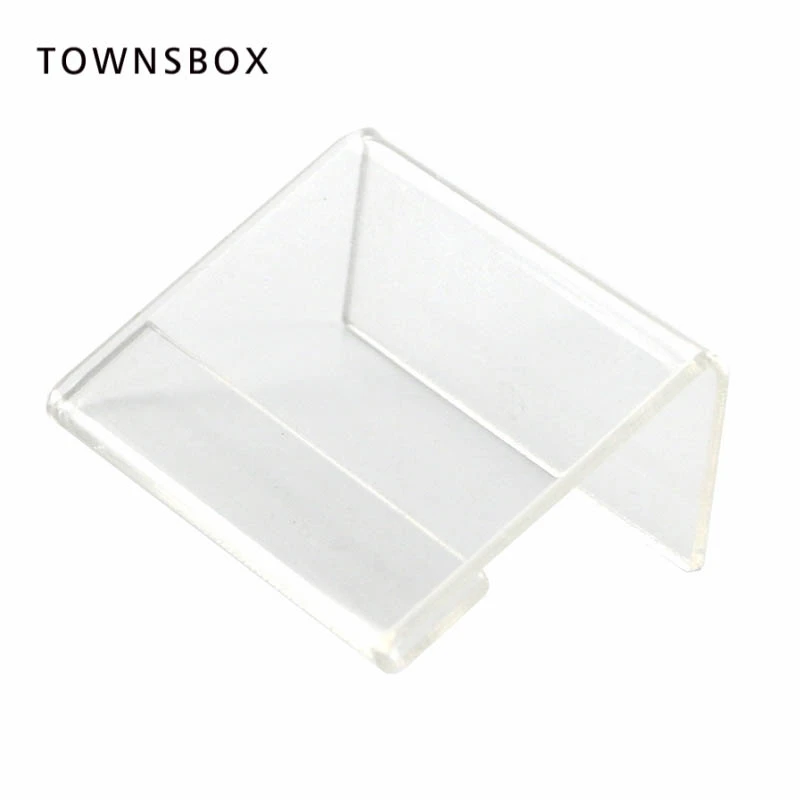 

50pcs 4 X 2cm Acrylic Tag Stand Desktop Price Name Sign Label Display Holder