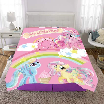 Плюшевое Коралловое одеяло с рисунком Мой Маленький Пони плюшевое одиночное